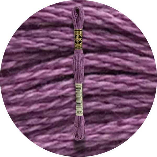 DMC Mouliné Spécial 25 Broderigarn, Ensfarvet, Blå/Lilla nuancer